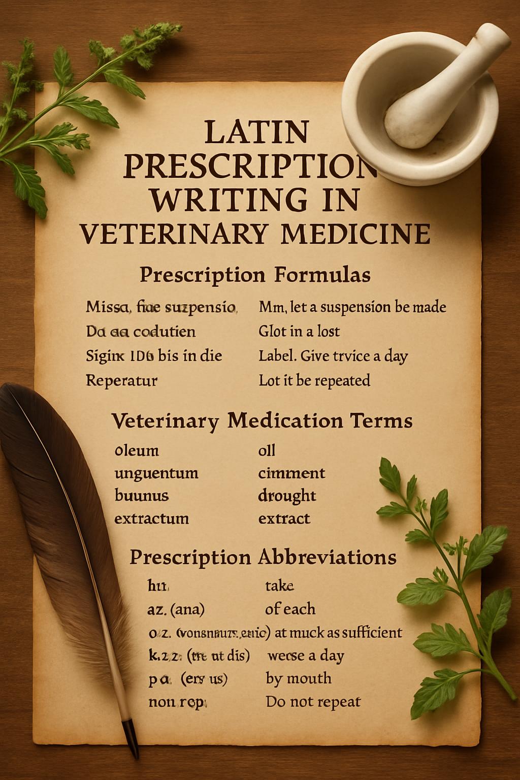 Рецептура в ветеринарной латыни
